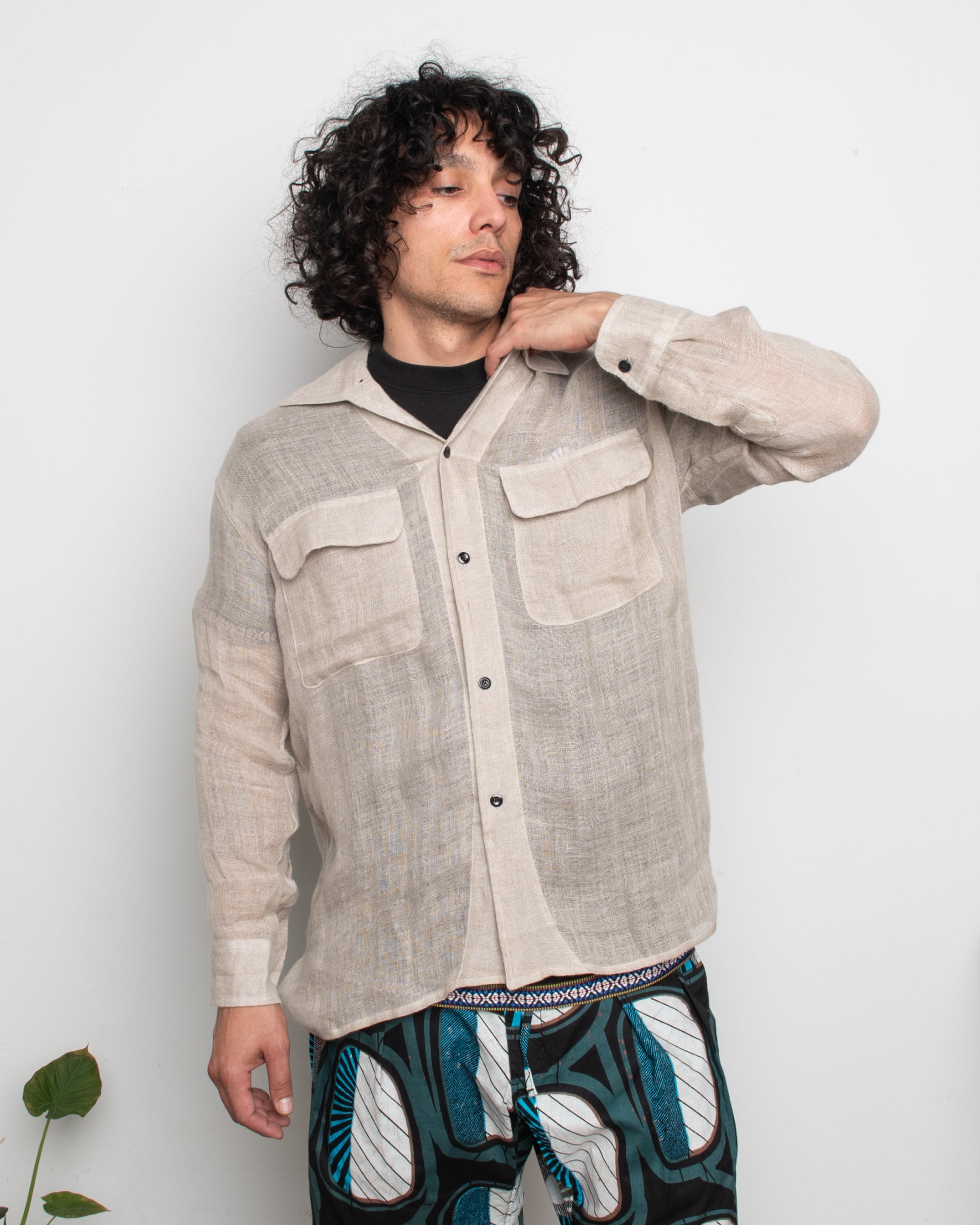 Monitaly Giorgio Work Shirt Concho Denim
