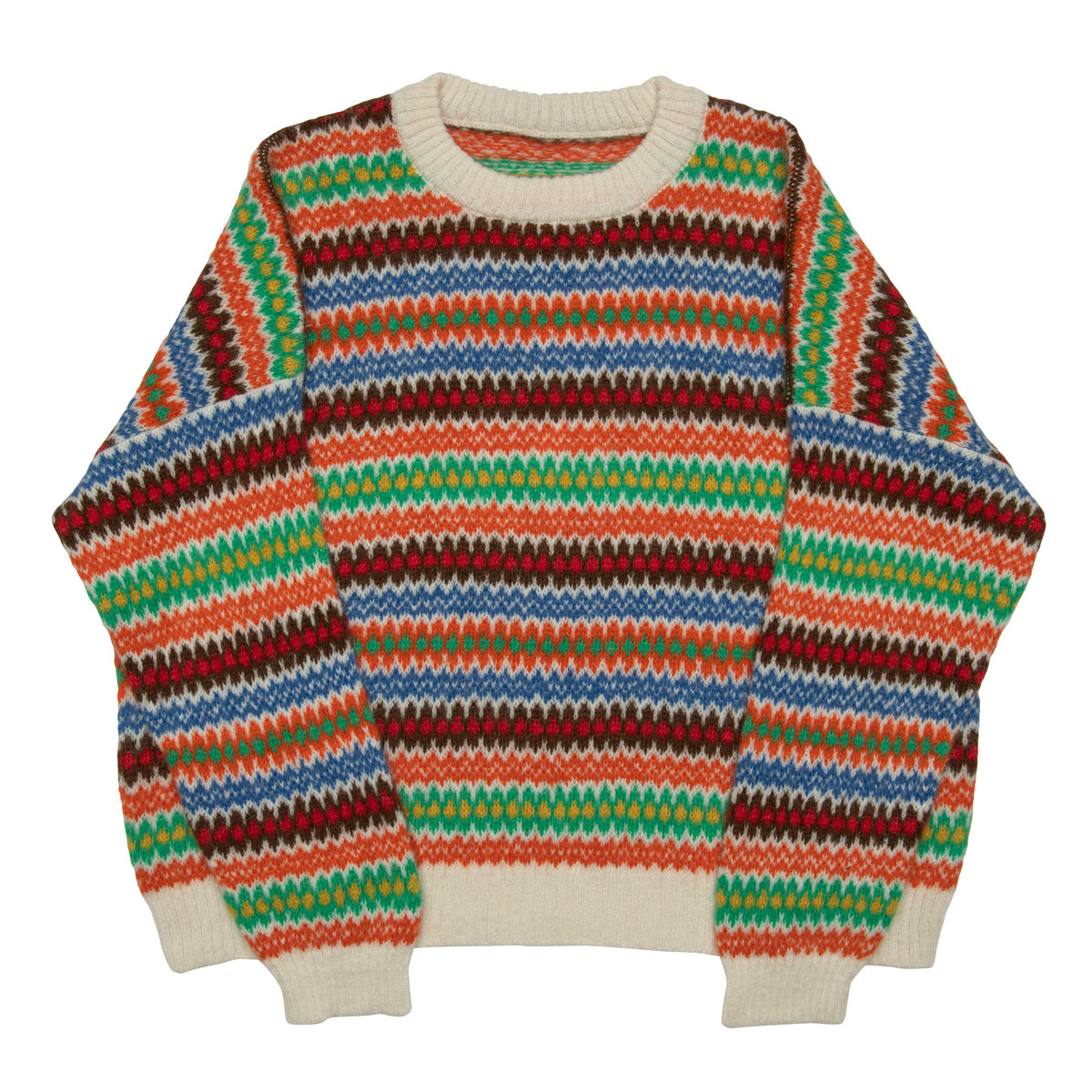 Alpaguan Fair Isle Sweater - White
