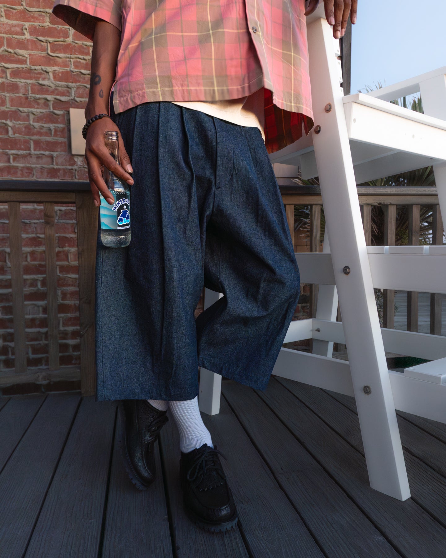 Monitaly Triple Tuck Wide Half Pants