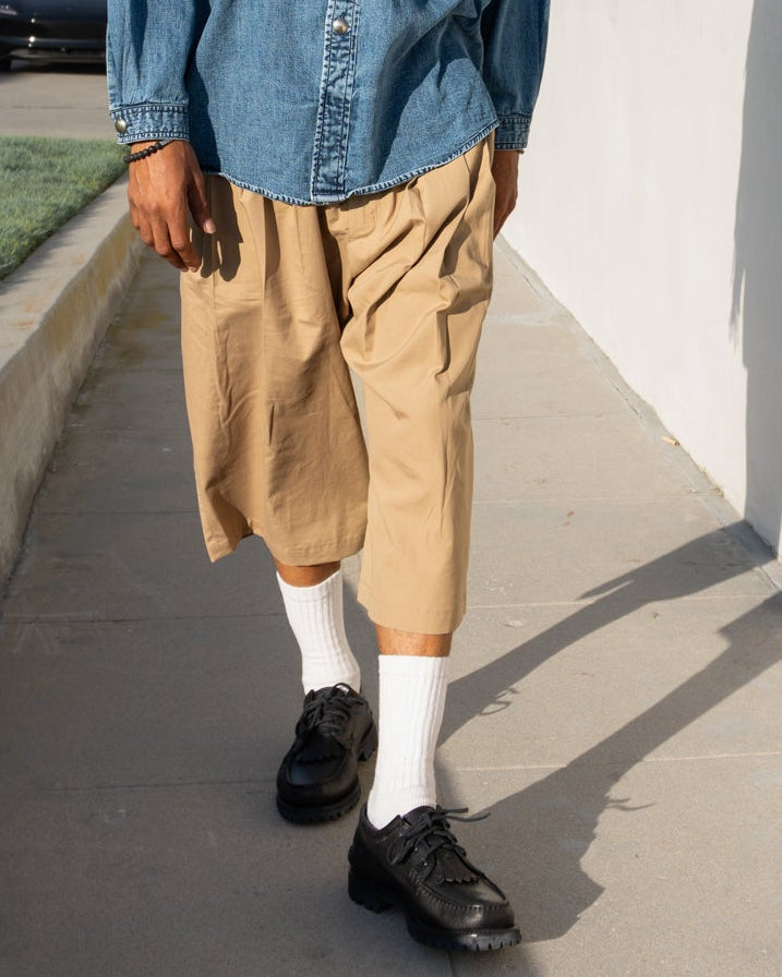 Monitaly Triple Tuck Wide Half Pants