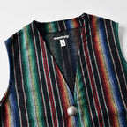 Native Vest - Wool Flannel Sarape Black