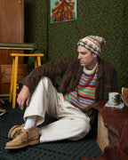 Italian Drop Lapel Jacket II- Crazy Corduroy Patchwork Brown