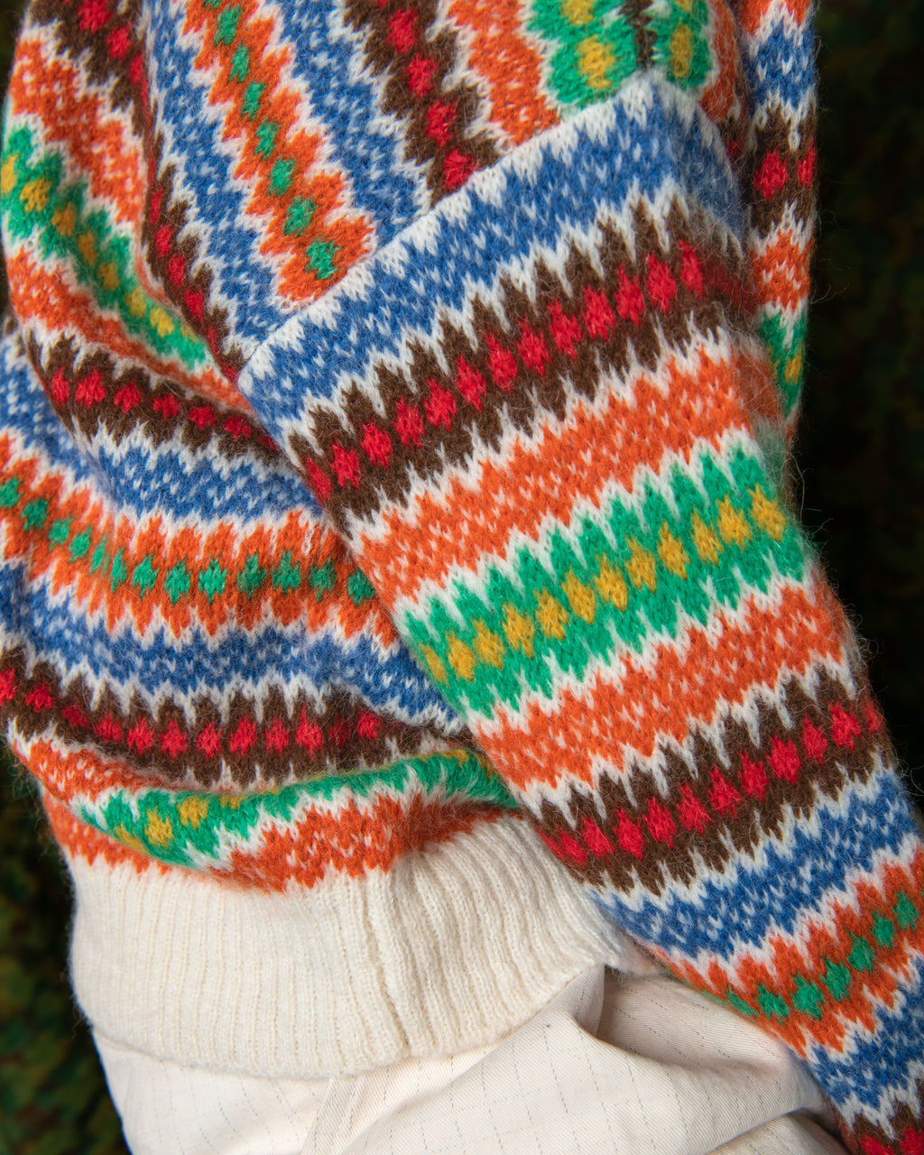 Alpaguan Fair Isle Sweater - White
