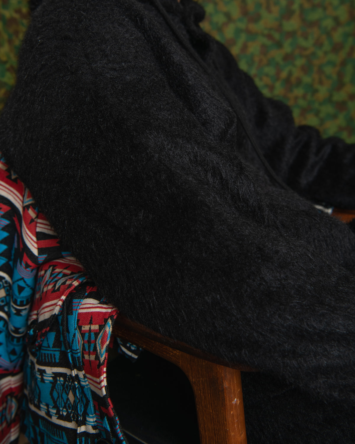 Shaggy Hoodie - Solid Black