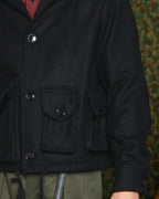 Military Service Jacket Type A - Wool Flannel Vicente Black