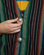 Native Vest - Wool Flannel Sarape Black