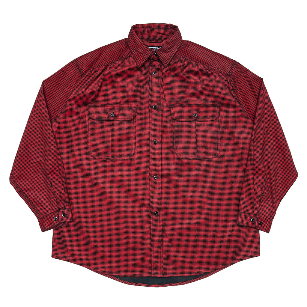 Giorgio Work Shirt- Houndstooth Corduroy Black