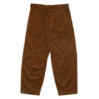 Double Pleat Easy Trouser - Corduroy 8 Wale Brown