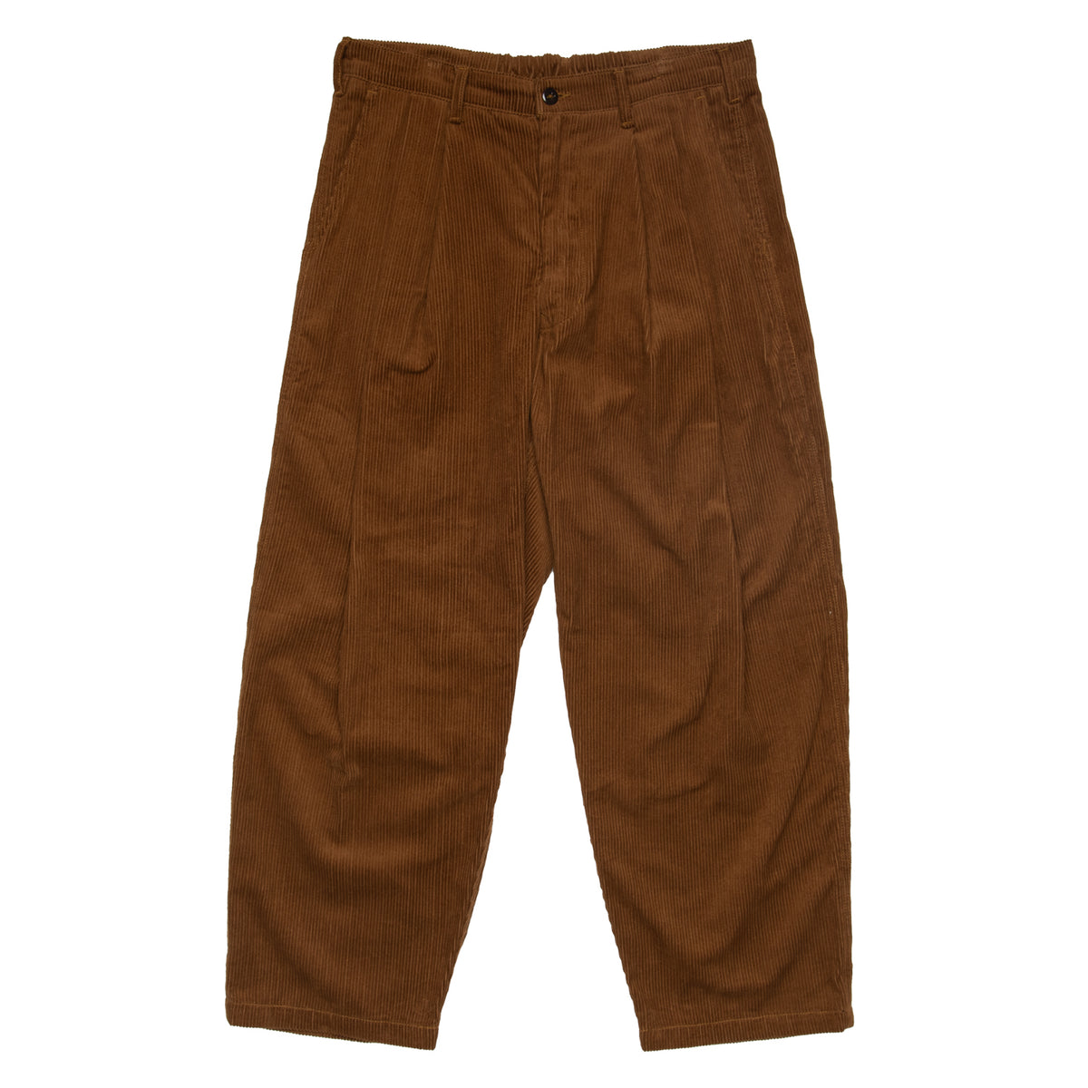 Double Pleat Easy Trouser - Corduroy 8 Wale Brown