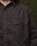 Giorgio Work Shirt- Houndstooth Corduroy Brown