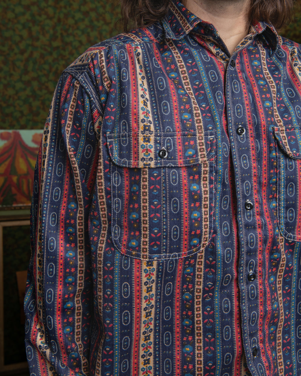 Giorgio Work Shirt- Flower Corduroy