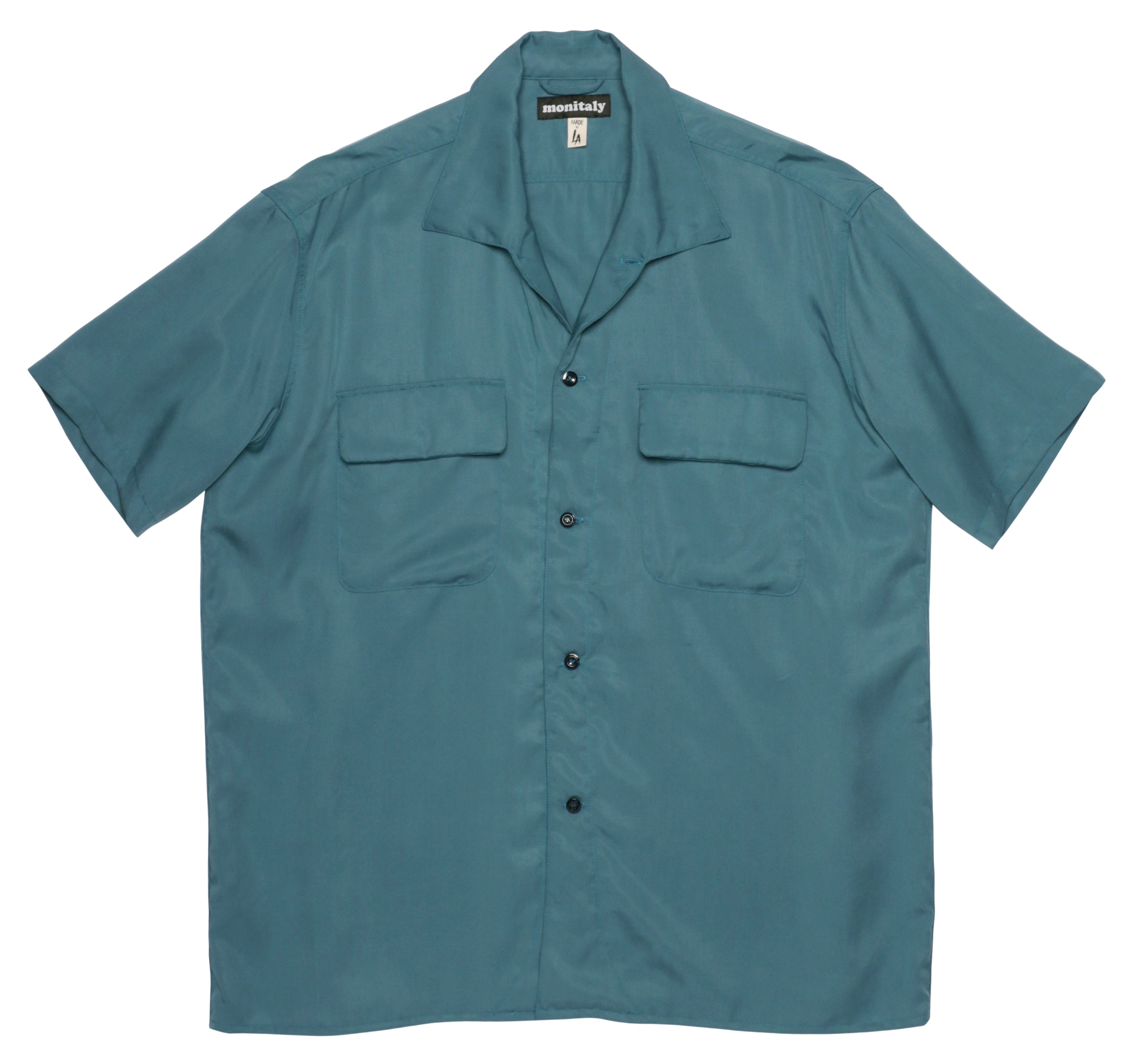 極美品 MONITALY 24SS 50's Milano リネンガーゼシャツ 50's Milano Shirt S/S - Tencel Cyan – Monitaly