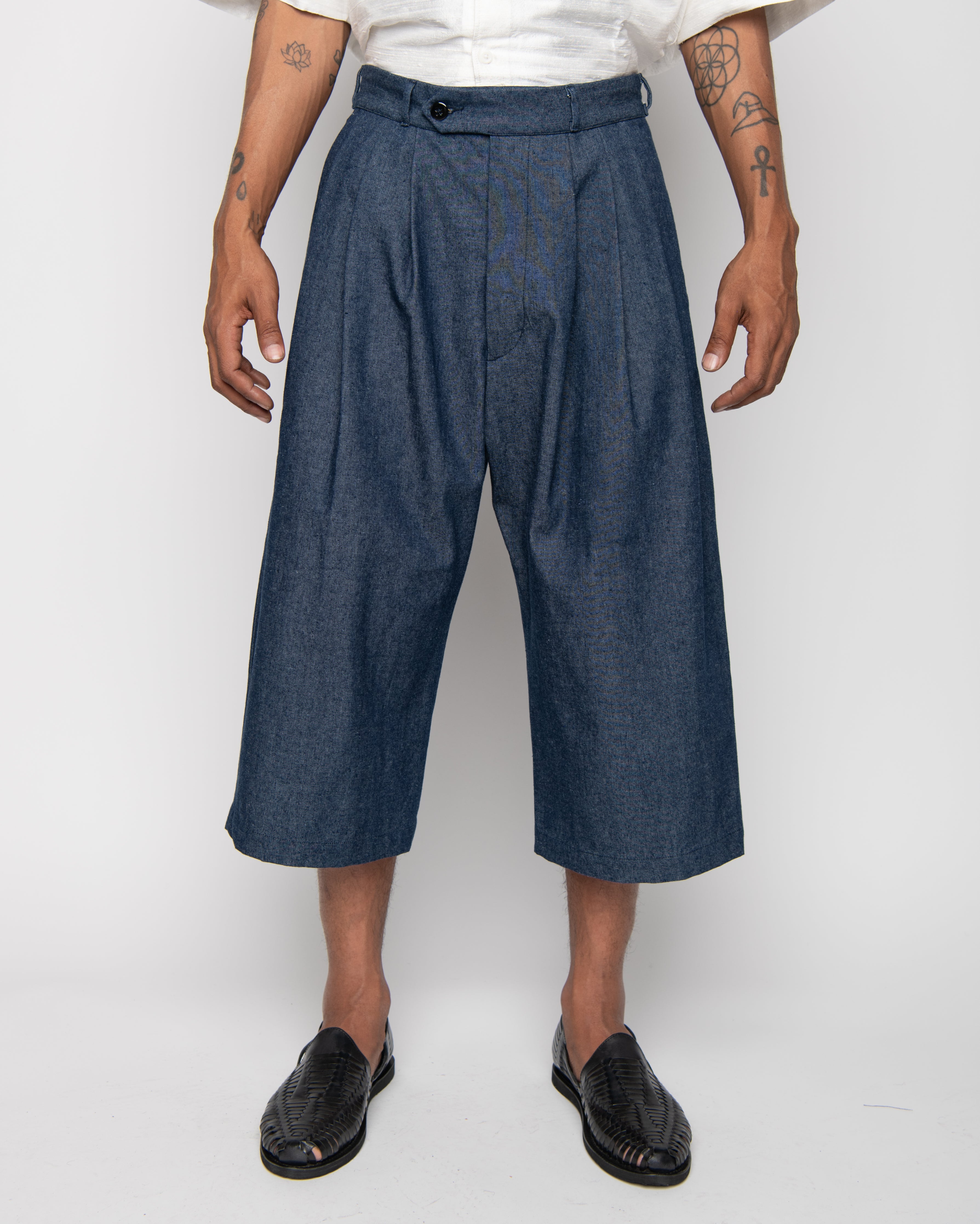Monitaly Triple Tuck Wide Half Pants