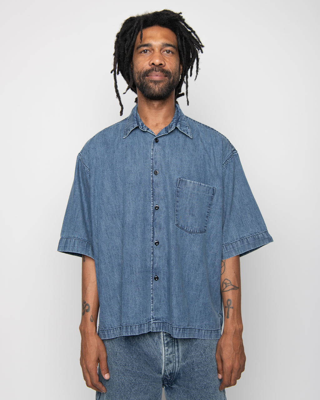 cropped dress shirt Boxy Denim Size Large The Shirt The Boxy Short