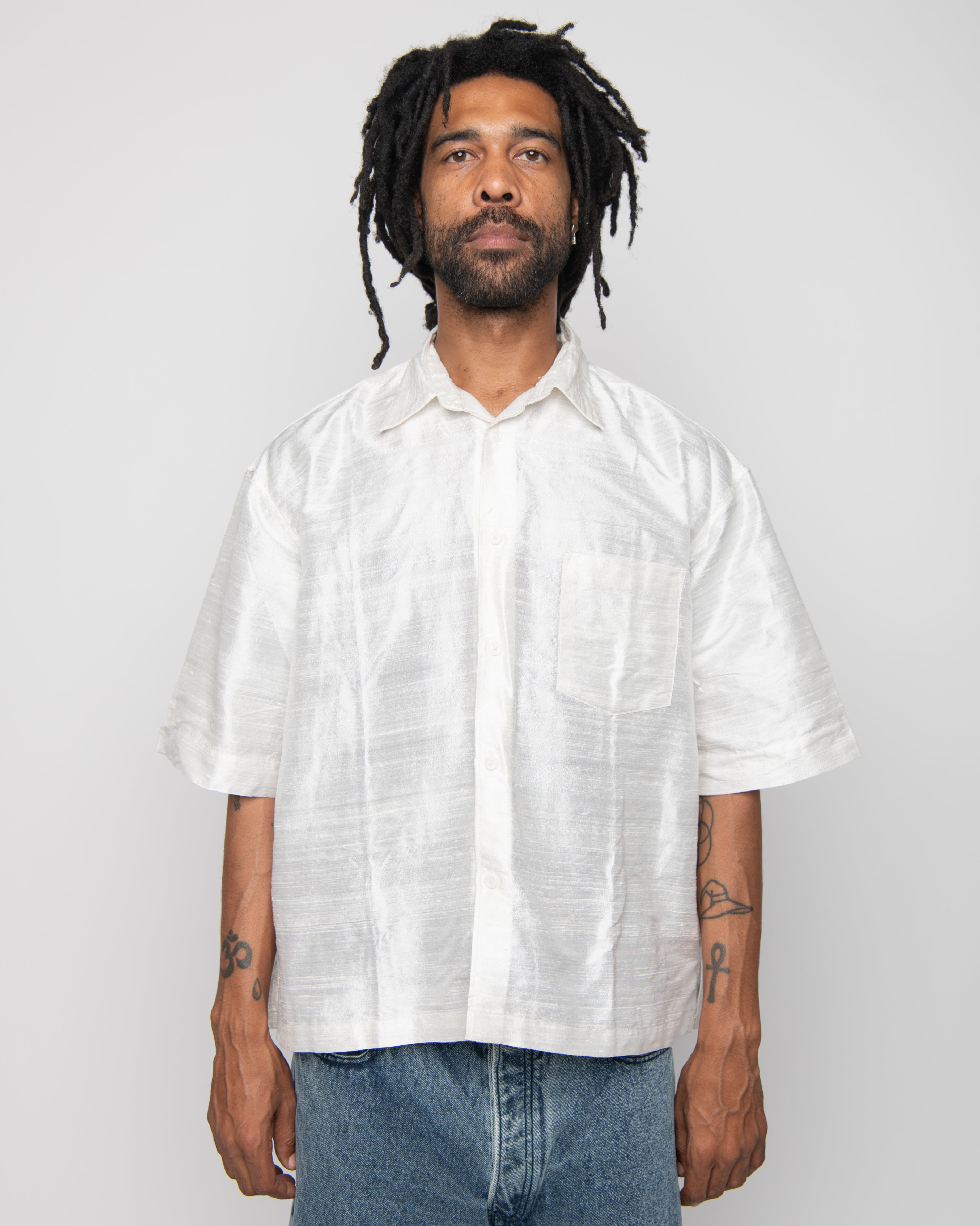 cropped dress shirt Monitaly Cropped Garson Shirt S/S Cotton Vancloth